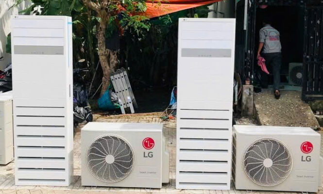 Máy lạnh cũ Tủ đứng LG 5HP Inverter Gas R-410a