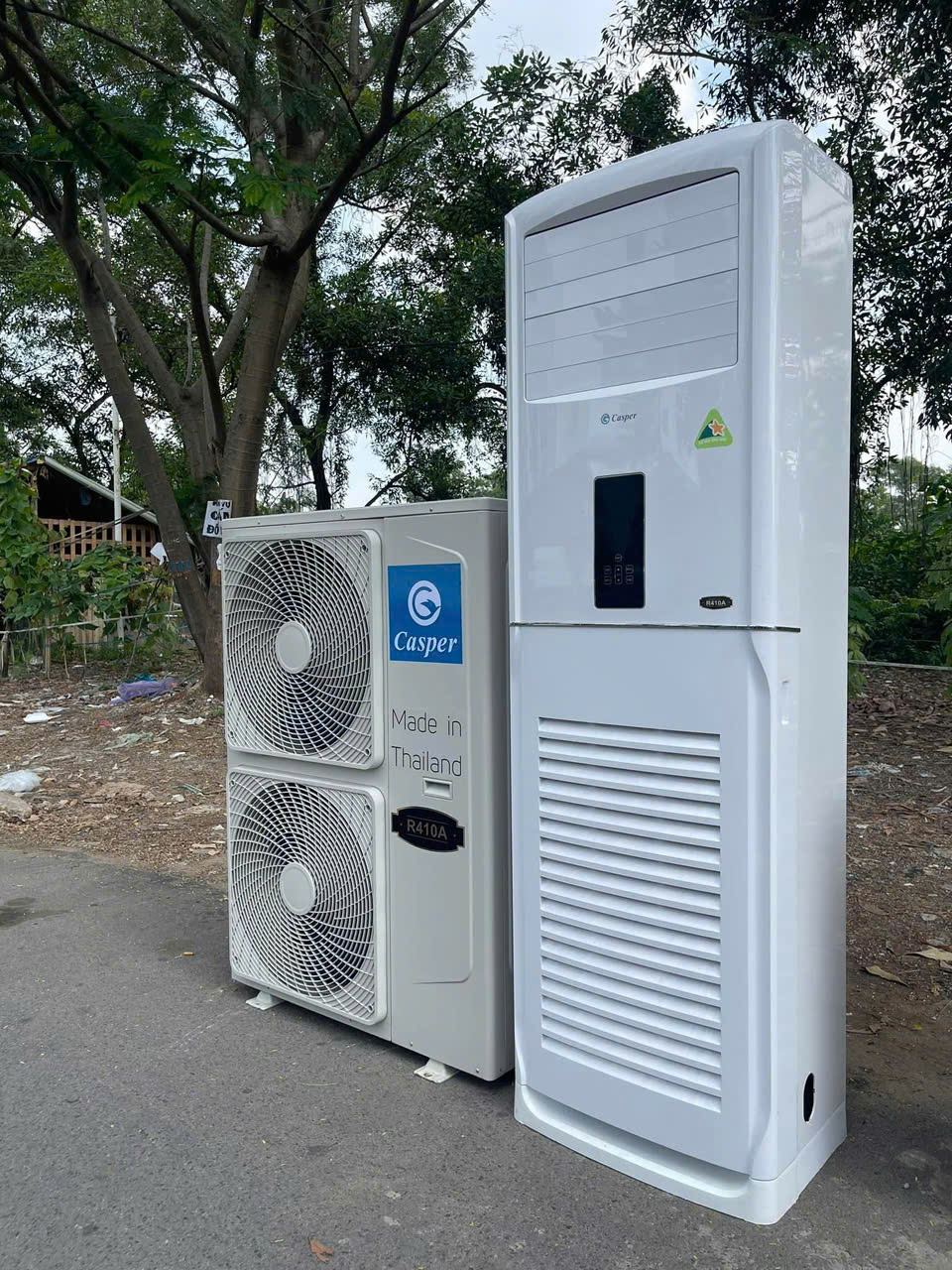 Máy lạnh cũ Tủ đứng Casper 5Hp 3pha R-410a Máy lạnh cũ Tủ đứng Casper 5Hp 3pha R-410a