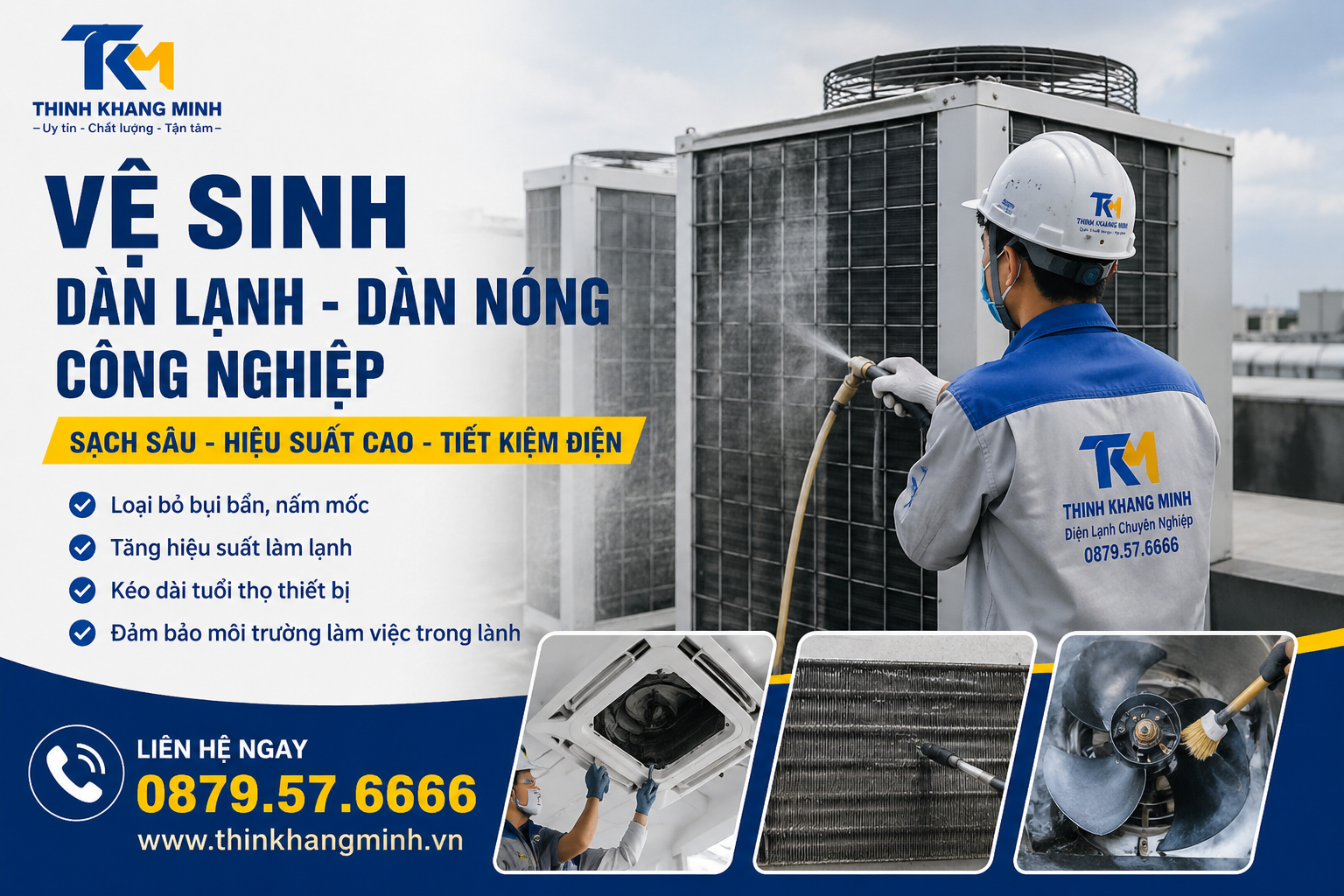 Vệ Sinh Dàn Lạnh - Dàn Nóng Công Nghiệp