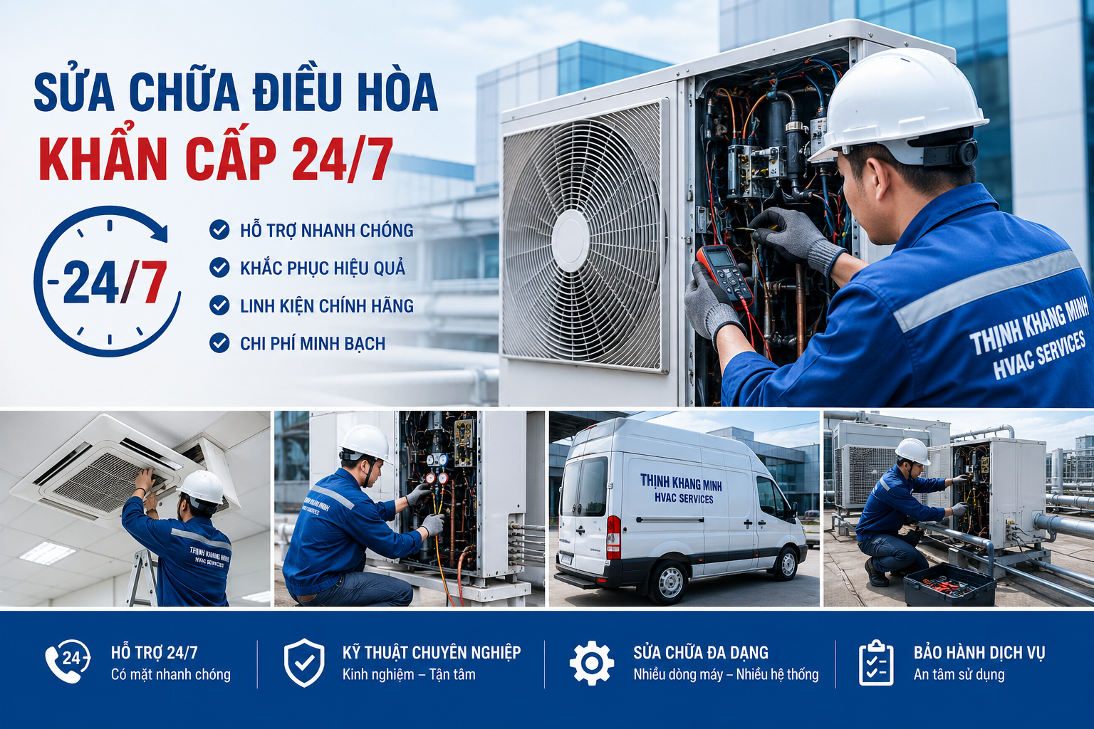 Dịch Vụ Sửa Chữa Hệ Thống Điều Hòa Khẩn