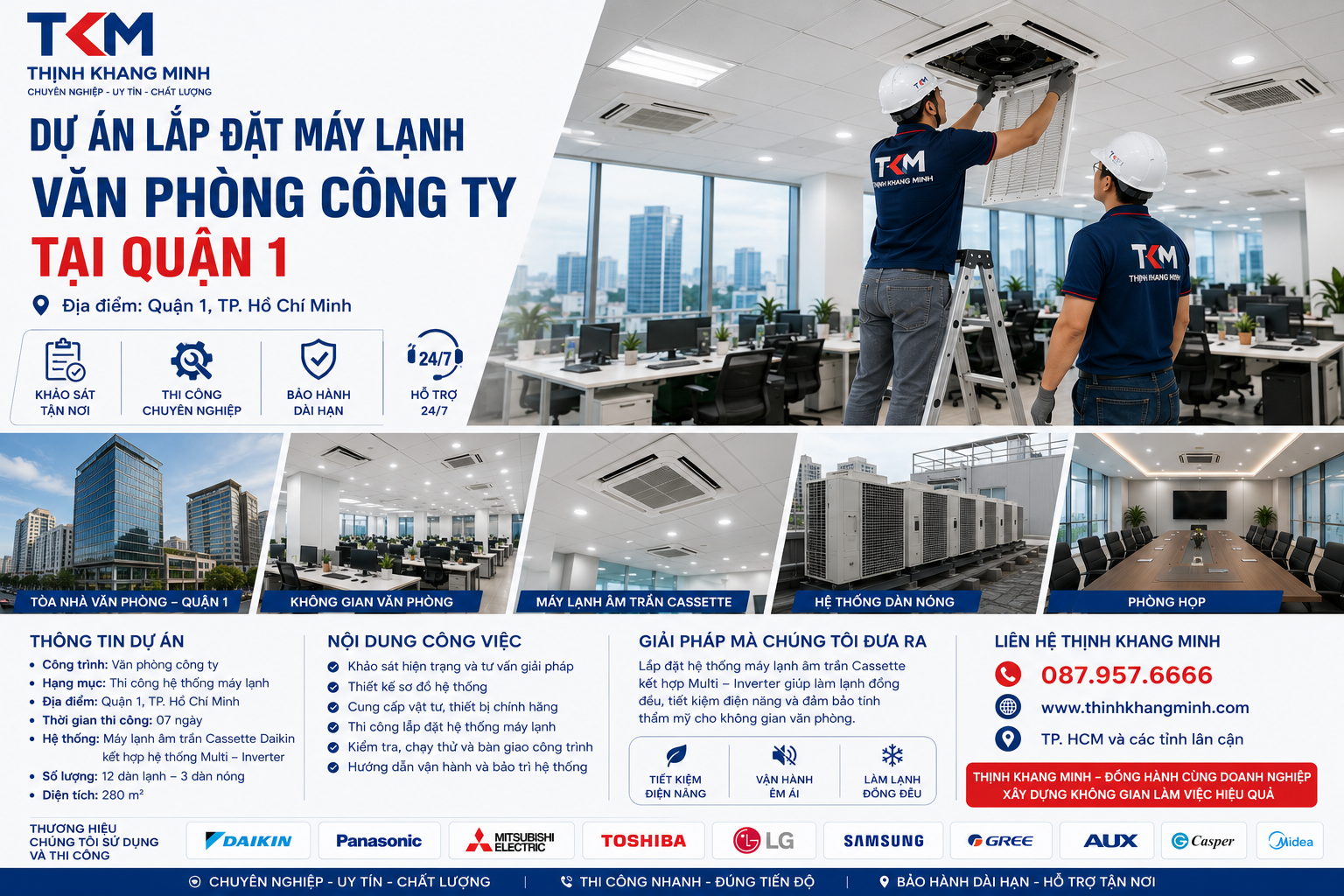 Dự Án Thi Công Hệ Thống Máy Lạnh Cho Doanh Nghiệp – Giải Pháp Tiết Kiệm Chi Phí, Tối Ưu Hiệu Suất