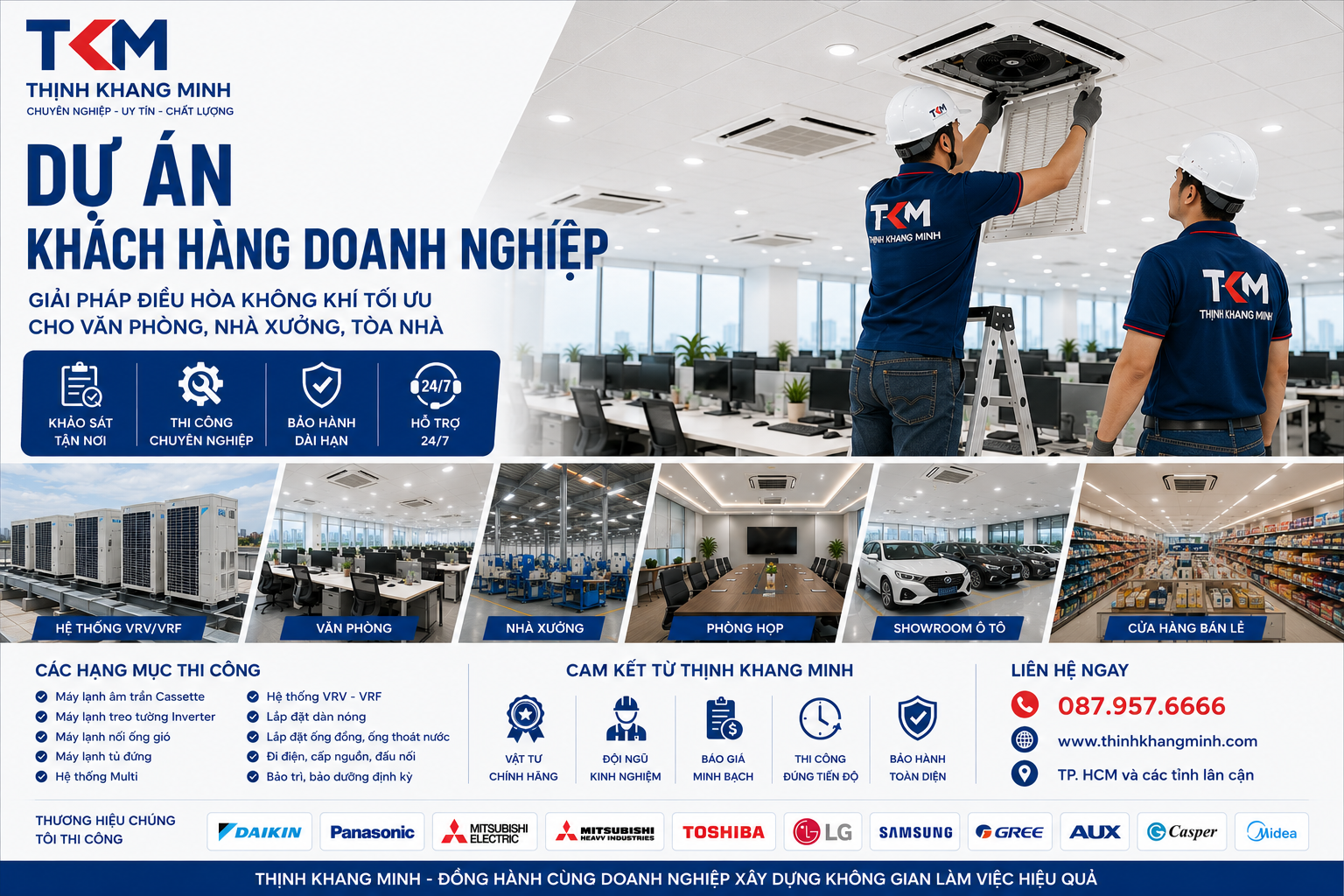Dự Án Thi Công Máy Lạnh Cho Doanh Nghiệp Chuyên Nghiệp