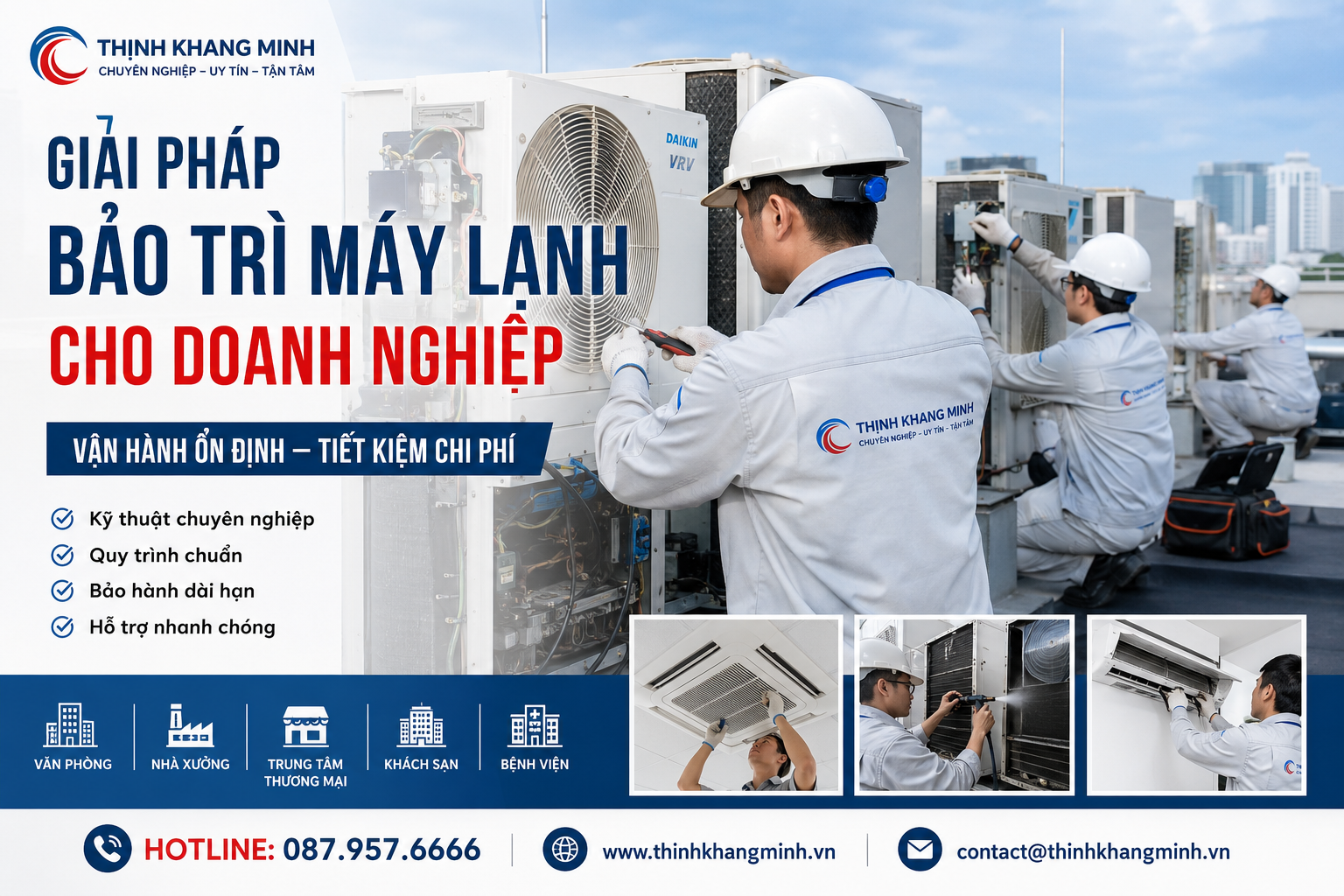 Giải Pháp Bảo Trì Hệ Thống Máy Lạnh Định Kỳ Giúp Doanh Nghiệp