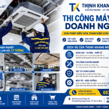 Thi Công Máy Lạnh Doanh Nghiệp – Giải Pháp Điều Hòa Toàn Diện Cho Văn Phòng, Nhà Xưởng Và Công Trình Thương Mại