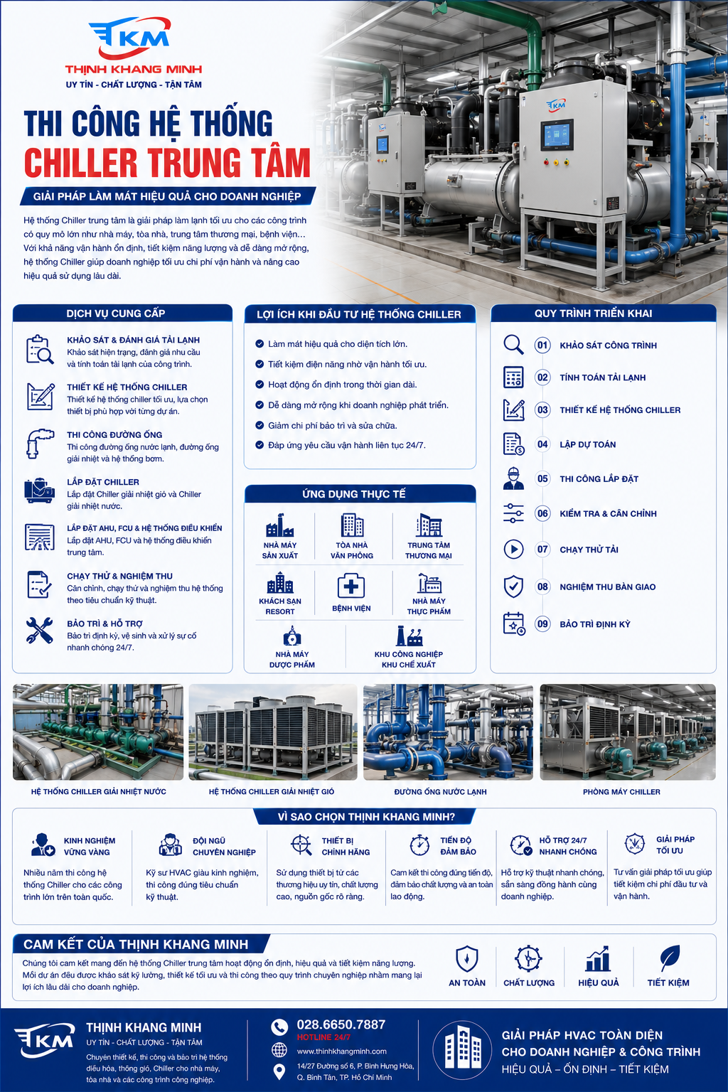 Thi Công Hệ Thống Chiller Trung Tâm