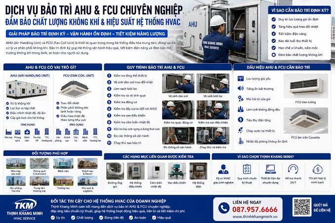 Thi Công Hệ Thống FCU (Fan Coil Unit) Cho Văn Phòng