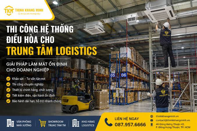 Thi Công Hệ Thống Máy Lạnh Cho Nhà Máy Logistics