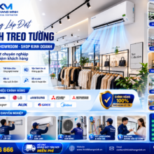 Thi Công Lắp Đặt Máy Lạnh Treo Tường Cho Cửa Hàng, Showroom Và Shop Kinh Doanh