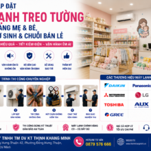 Thi Công Lắp Đặt Máy Lạnh Treo Tường Cho Cửa Hàng Mẹ & Bé, Shop Đồ Sơ Sinh Và Chuỗi Bán Lẻ