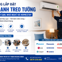 Thi Công Lắp Đặt Máy Lạnh Treo Tường Cho Khách Sạn, Nhà Nghỉ Và Homestay – Giải Pháp Làm Mát Chuyên Nghiệp, Tiết Kiệm Điện