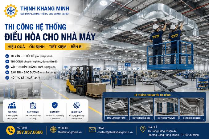 Thi Công Máy Lạnh Doanh Nghiệp – Đầu Tư Đúng Hệ Thống, Gia Tăng Giá Trị Cho Doanh Nghiệp