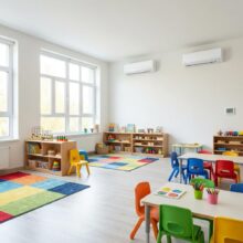 Thi Công Máy Lạnh Treo Tường Cho Trường Mầm Non – Giải Pháp Làm Mát An Toàn, Tiết Kiệm Và Hiệu Quả