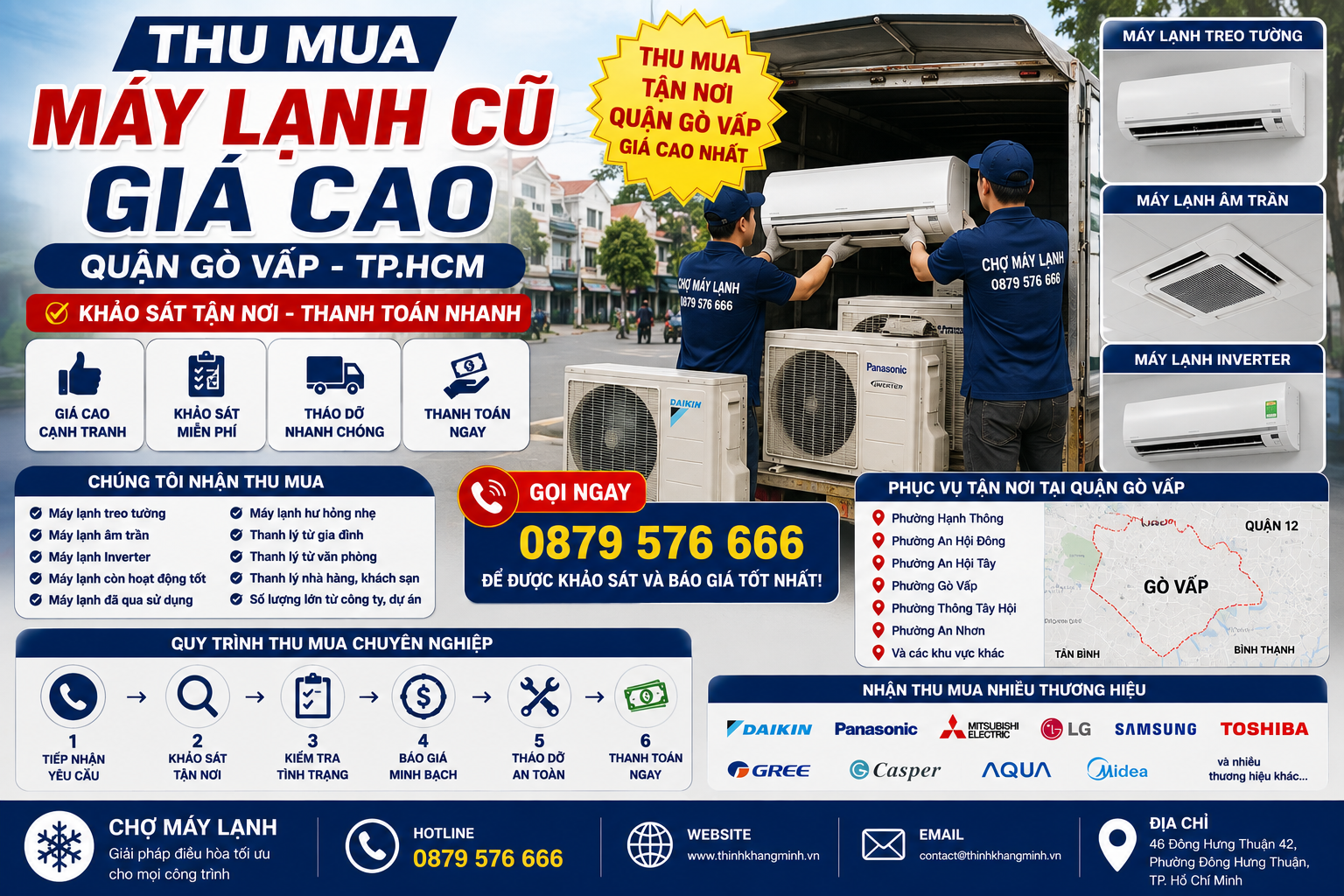 Thu Mua Máy Lạnh Cũ Giá Cao Quận Gò Vấp